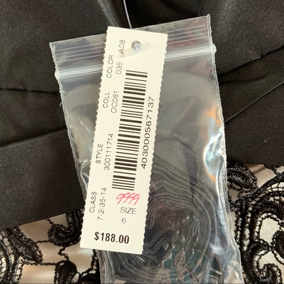 WHBM Black Lace Overlay Strapless Cocktail Dress - Picture 9 of 11